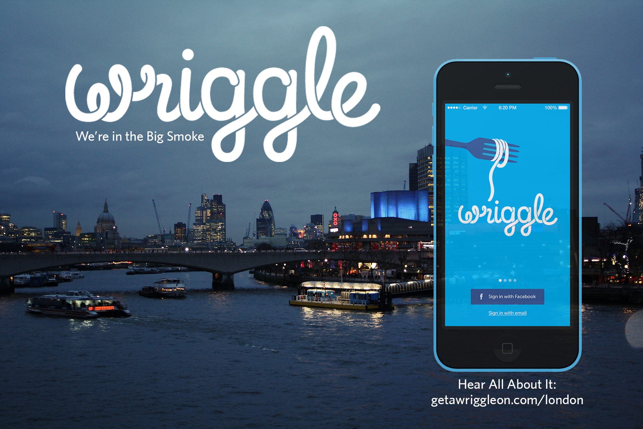 Wriggle permite encontrar ofertas de última hora para comer y beber en Londres. ¡Tráelo a España!