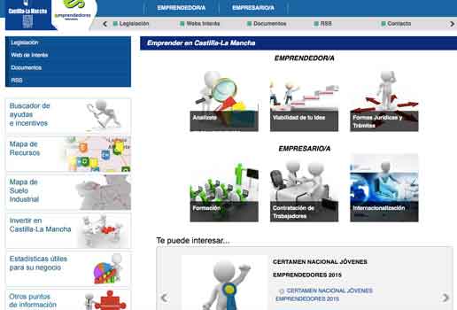 Emprender en Castilla La Mancha, una web para empresarios y emprendedores