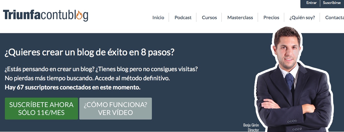 El emprendedor Borja Girón lanza una plataforma web para aprender a crear un blog exitoso