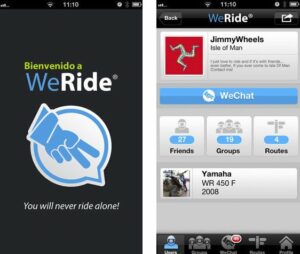 WeRide, la primera app para moteros