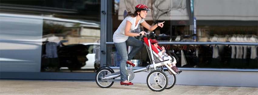 Taga, un carrito de bebé que se convierte en bici