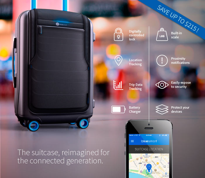 Bluesmart, una maleta inteligente que recauda más de un millón de euros Bluesmart, una maleta inteligente que recauda más de un millón de euros
