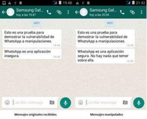 El ingeniero Javier Rubio demuestra que los mensajes de WhatsApp se pueden manipular sin dejar rastro