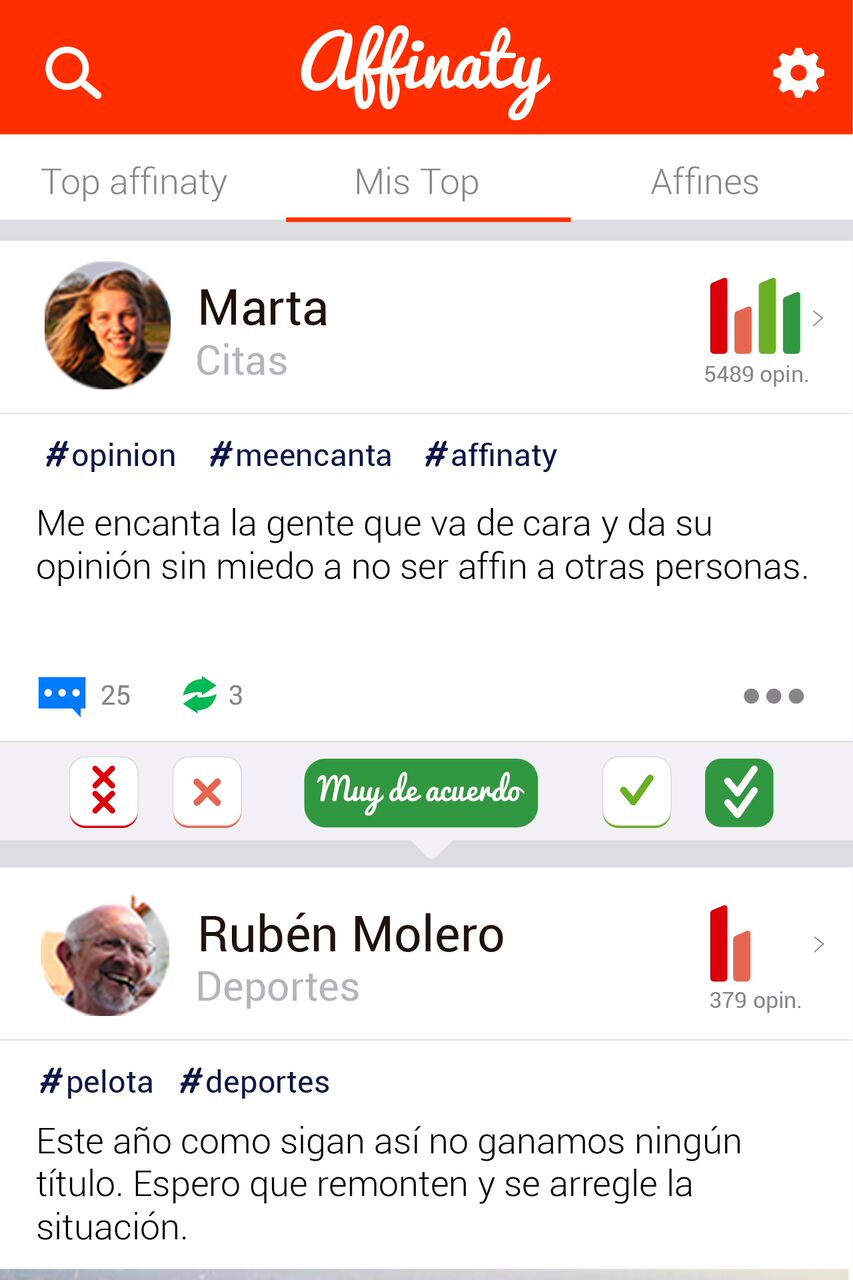 La red social de opiniones Affinaty genera más de 72.000 opiniones y llega a App Store La red social de opiniones Affinaty genera más de 72.000 opiniones y llega a App Store