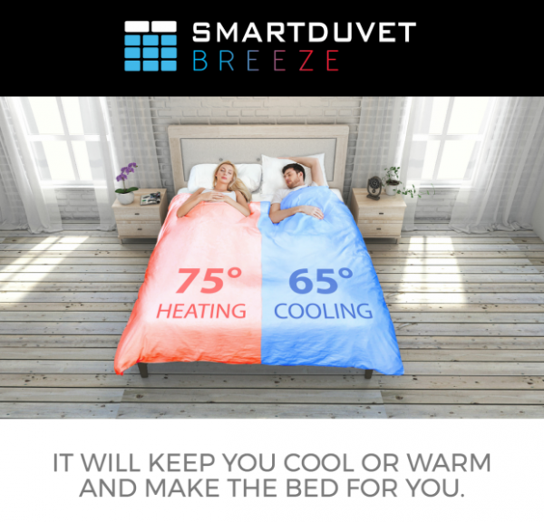 Smartduvet Breeze, un edredón inteligente que regula la temperatura